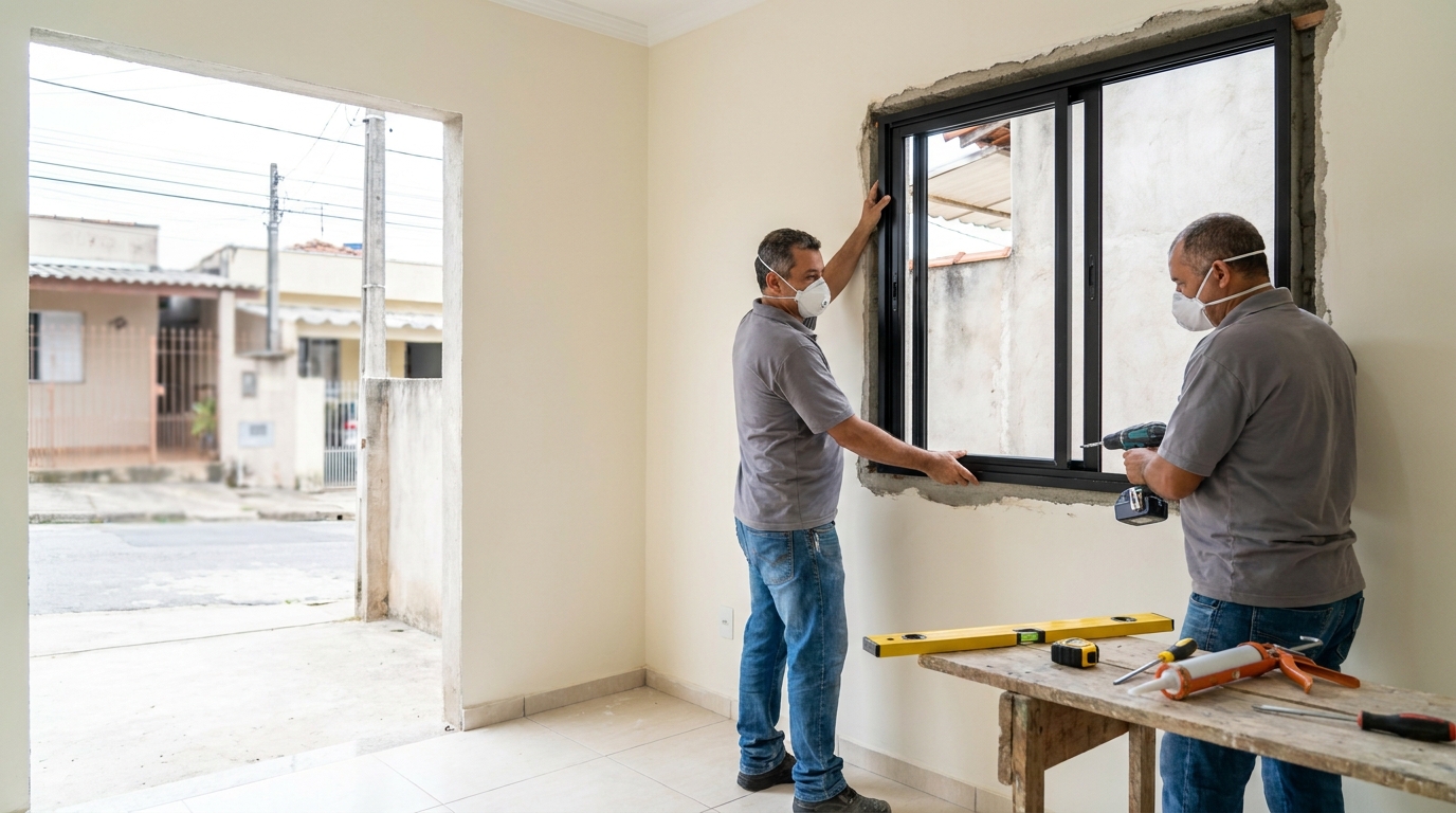 Esquadria de alumínio preta em Volta Redonda-RJ